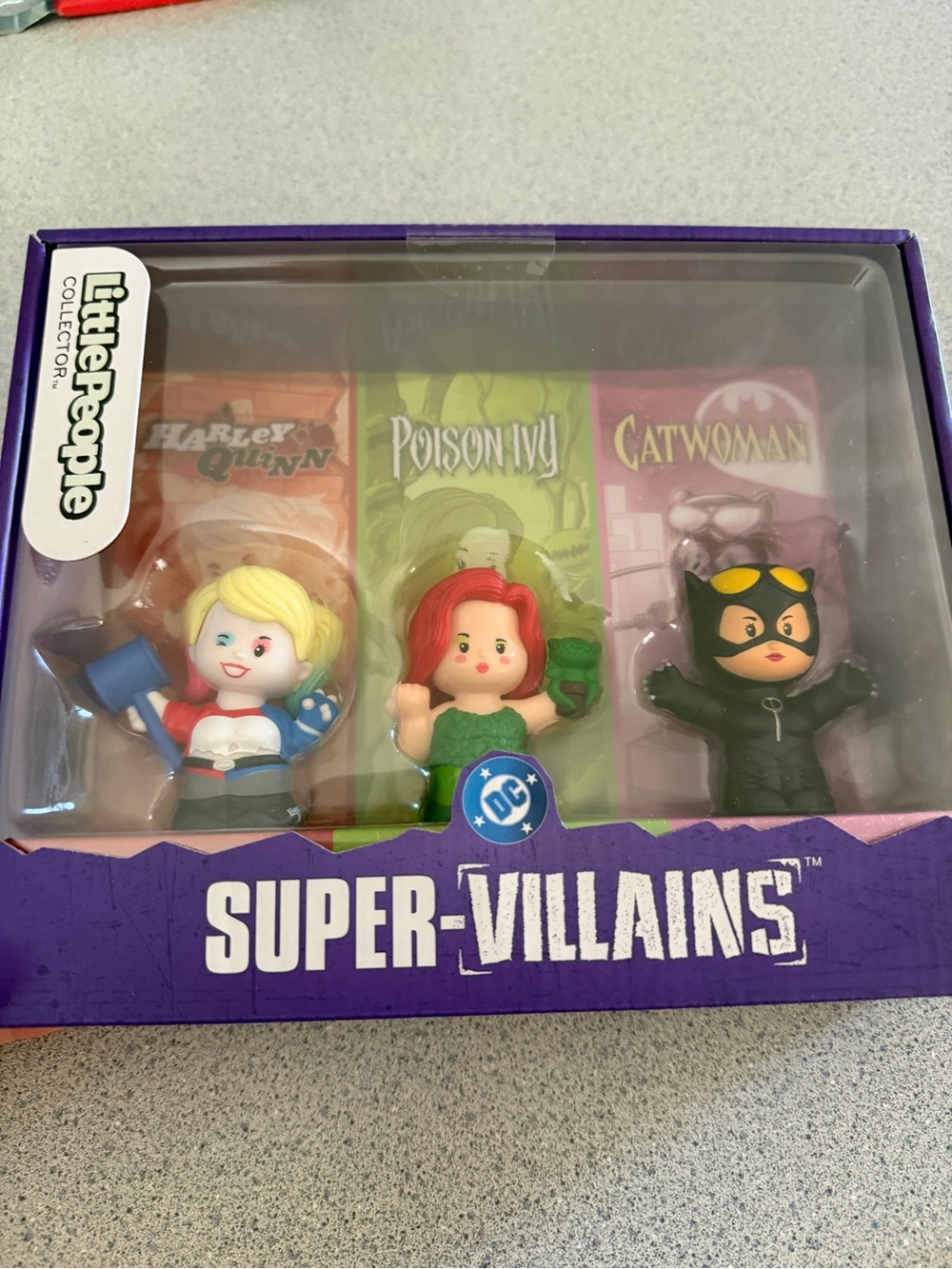New Little People Collector DC Super Villains Poison Ivy Cat Woman Harley Quinn